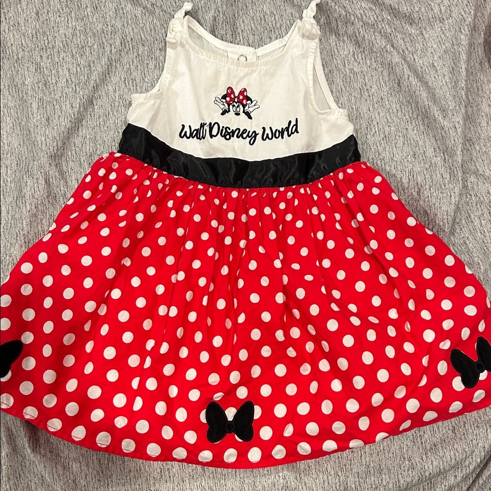 Disney Minnie Mouse Red, White & Black Polka Dot Dress